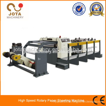 High Speed Shaftless Rotary Paper Sheeting Machine, Thin Paper Cutting Machinery Cardboard Paper Sheeter Machinery